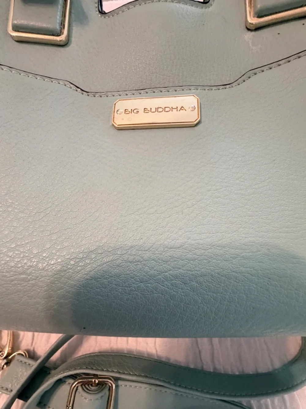 Big Buddha Bag Mint Green Satchel – Top Handle + Crossbody Strap